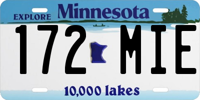 MN license plate 172MIE