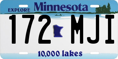 MN license plate 172MJI