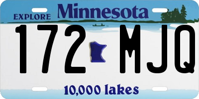 MN license plate 172MJQ