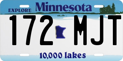 MN license plate 172MJT