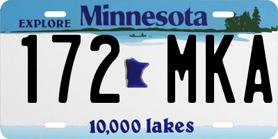 MN license plate 172MKA