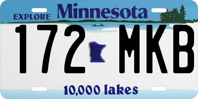 MN license plate 172MKB