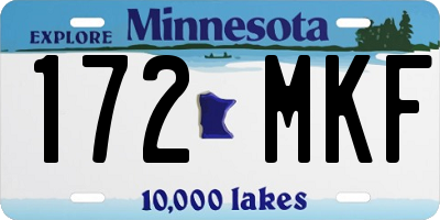 MN license plate 172MKF