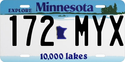 MN license plate 172MYX