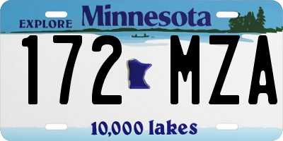 MN license plate 172MZA