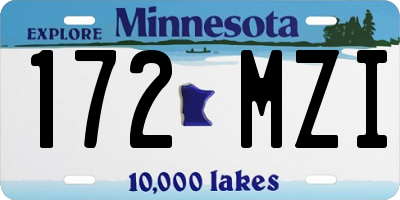 MN license plate 172MZI