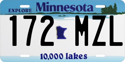 MN license plate 172MZL