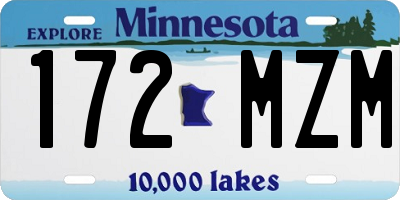 MN license plate 172MZM