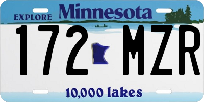 MN license plate 172MZR