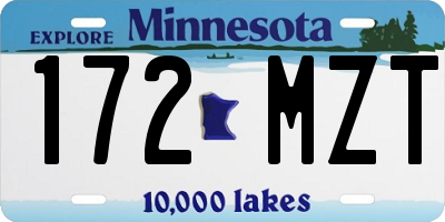 MN license plate 172MZT