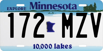 MN license plate 172MZV