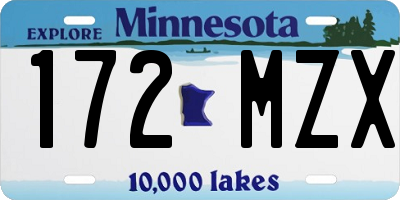 MN license plate 172MZX