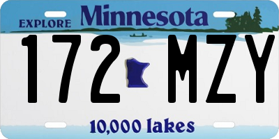 MN license plate 172MZY