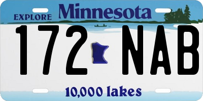 MN license plate 172NAB