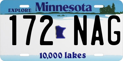 MN license plate 172NAG