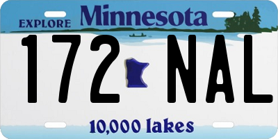 MN license plate 172NAL