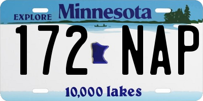MN license plate 172NAP
