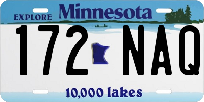 MN license plate 172NAQ