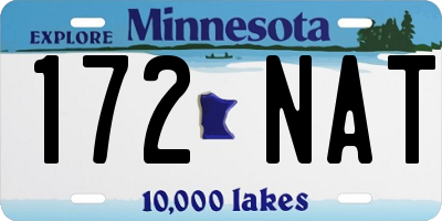 MN license plate 172NAT