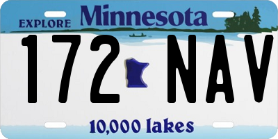 MN license plate 172NAV