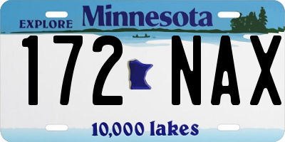MN license plate 172NAX