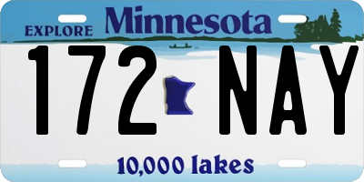 MN license plate 172NAY