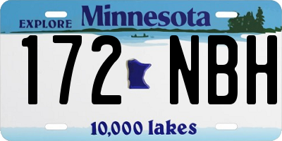 MN license plate 172NBH