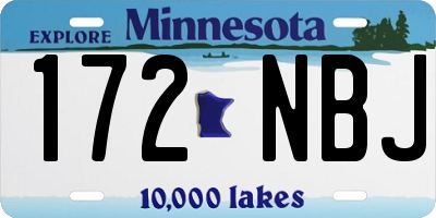 MN license plate 172NBJ