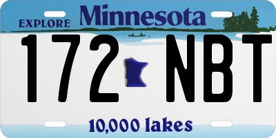 MN license plate 172NBT