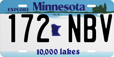 MN license plate 172NBV
