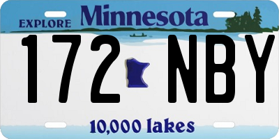 MN license plate 172NBY
