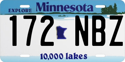 MN license plate 172NBZ