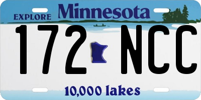 MN license plate 172NCC