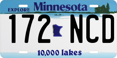 MN license plate 172NCD
