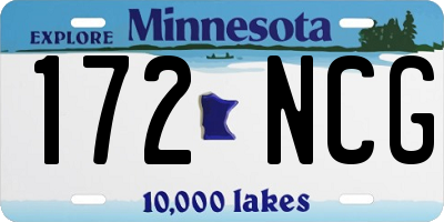MN license plate 172NCG