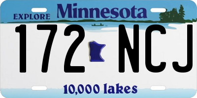 MN license plate 172NCJ
