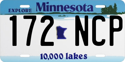MN license plate 172NCP
