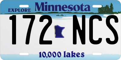 MN license plate 172NCS