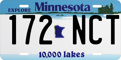 MN license plate 172NCT