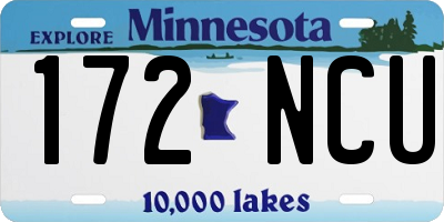 MN license plate 172NCU