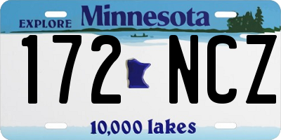 MN license plate 172NCZ