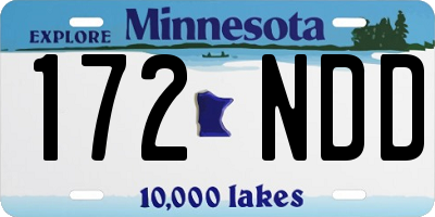 MN license plate 172NDD