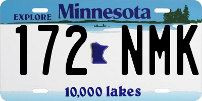 MN license plate 172NMK