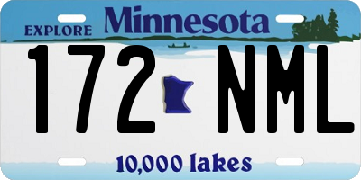 MN license plate 172NML