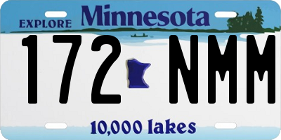 MN license plate 172NMM