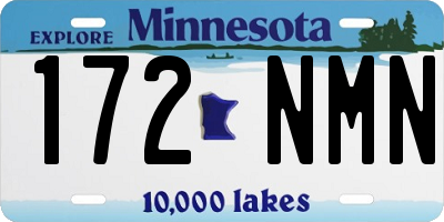 MN license plate 172NMN