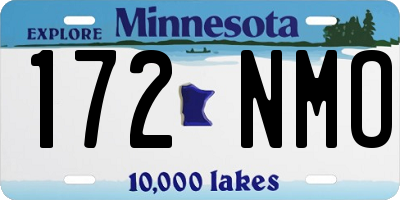MN license plate 172NMO