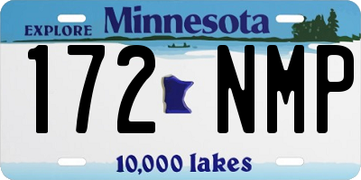 MN license plate 172NMP