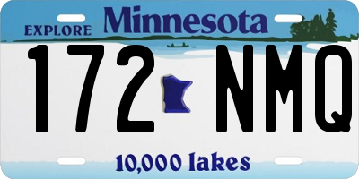 MN license plate 172NMQ