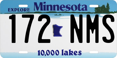 MN license plate 172NMS